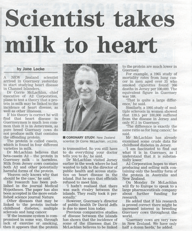 Science and milk - Guernsey Press